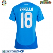 Maglie da calcio Italia Nicolo Barella #18 Prima Maglia Femminile Europei 2024 Manica Corta